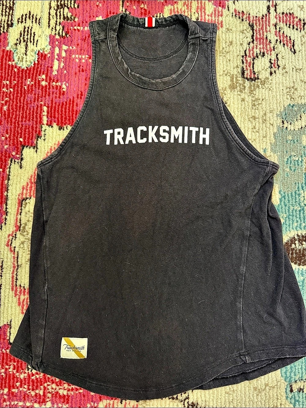 Tracksmith Varsity Cotton Tank Athletic Tank in Black